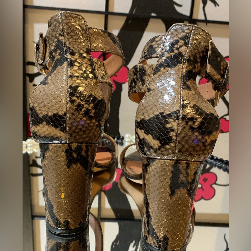 Intermix Paris Texas leather animal print.Brown (snake pattern)and gold.GUC!😍